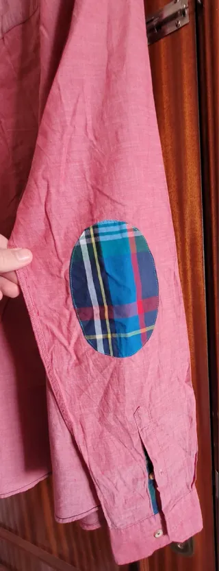 Camisa Springfield Rosa Talla L con Coderas