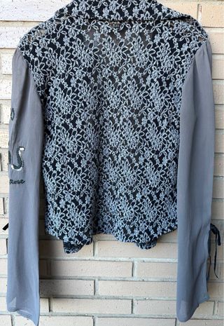 Blusa Indian Rose encaje y gasa