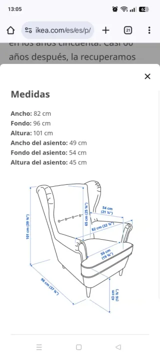 Sillón orejero IKEA amarillo y gris