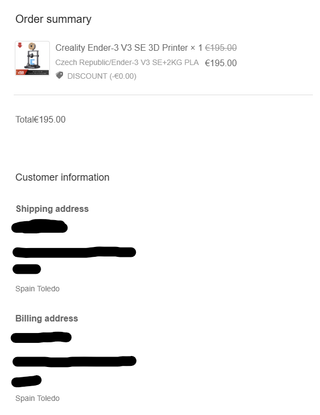 Impresora 3D Creality Ender 3 V3 SE