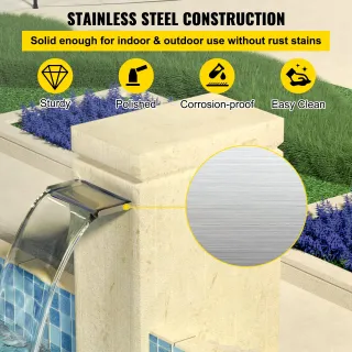 Fontana Piscina a Cascata in Acciaio Inossidabile