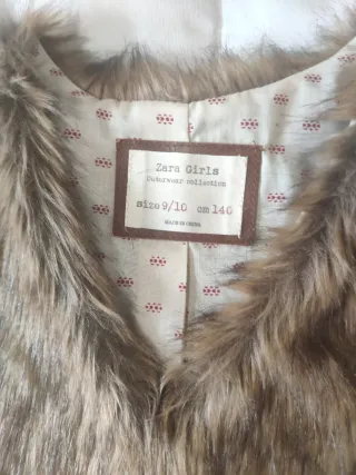 Chaleco Zara Kids pelo marrón Talla 9/10