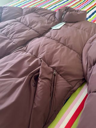 Chaqueta plumífero Mango XXL color vino