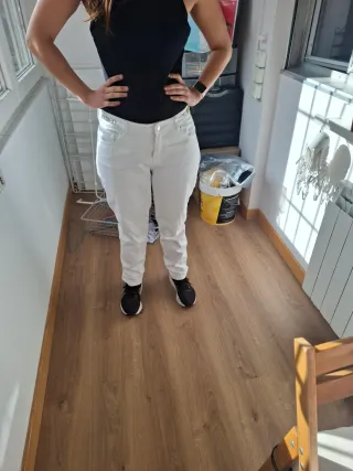 Negociable Pantalón jean Morgan Blanco Talla 42