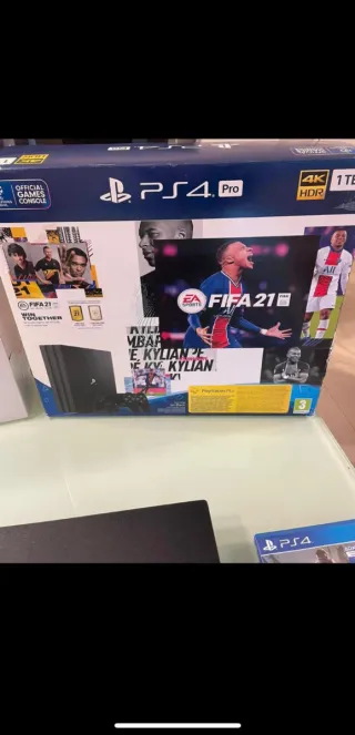 PS4 Pro 1TB + Mando + Cables + 2 Juegos