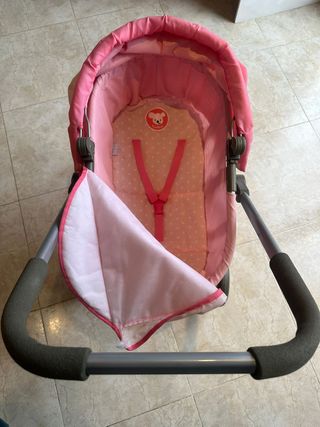 Cochecito de muñecas rosa