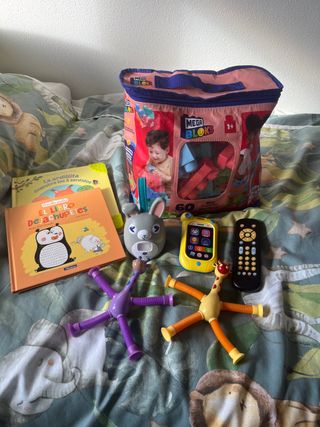 Lote Juguetes Bebé: Mega Bloks, Libros y Más