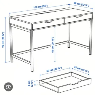Escritorio gris Ikea Alex