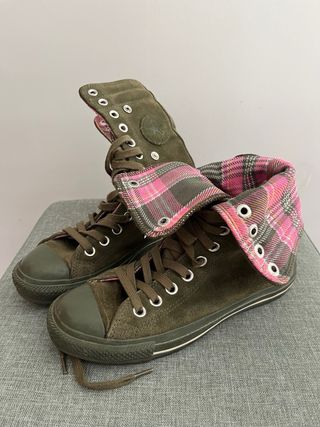 Zapatillas Converse T-36 Verde/Rosa KNEEHI PLAID