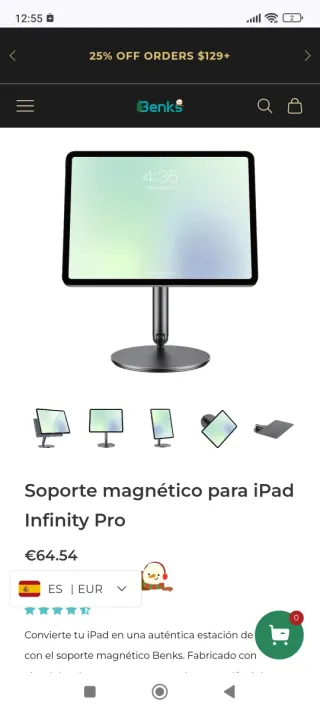 Supporto magnetico pieghevole Benks per iPad