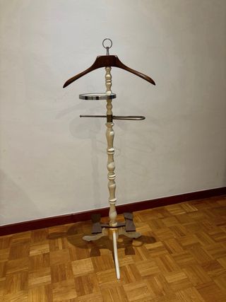 Perchero vintage madera y metal