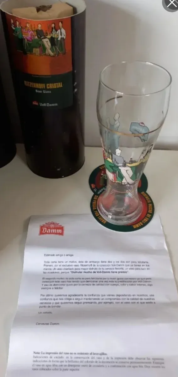 Vasos Cerveza Ritzenhoff Cristal Voll-Damm