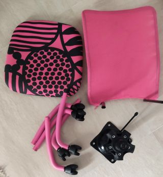 Sedia cameretta fucsia con ruote