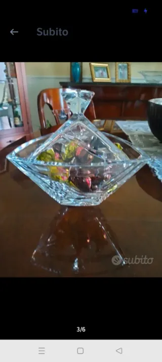 Porta cioccolatini cristallo con coperchio