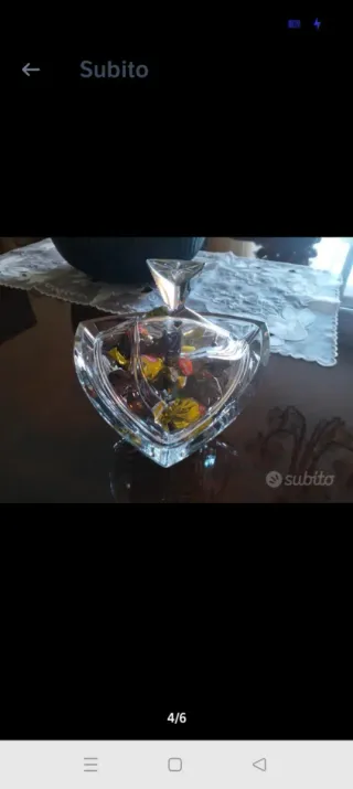 Porta cioccolatini cristallo con coperchio