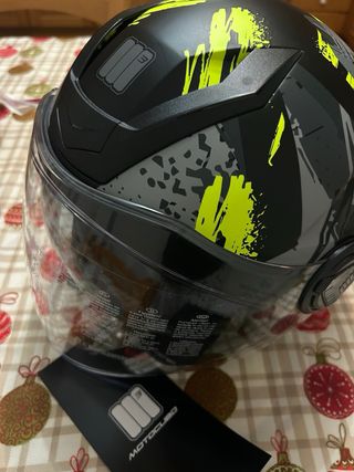 Casco Motocubo con visiera e occhiali