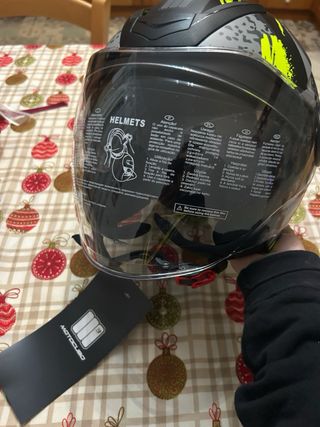 Casco Motocubo con visiera e occhiali