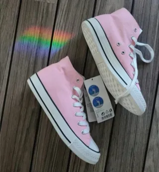 Zapatillas altas rosas talla 37