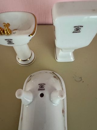 Set Bagno Porcellana Miniatura Casa Bambole