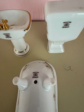 Set Bagno Porcellana Miniatura Casa Bambole