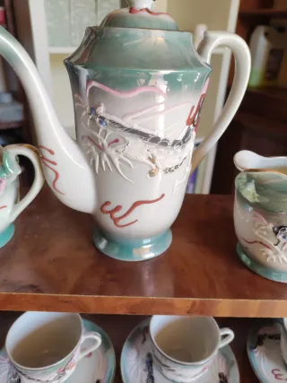 Juego de té/café japonés de porcelana