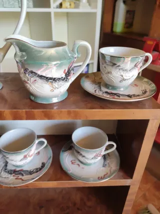 Juego de té/café japonés de porcelana