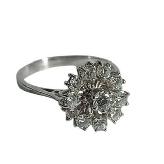 Anillo con brillantes Bailarina. ORO BLANCO 18K