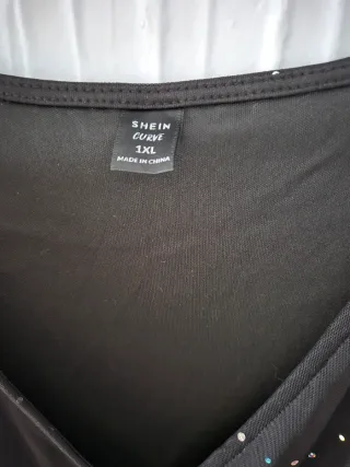 Body negro con pedrería