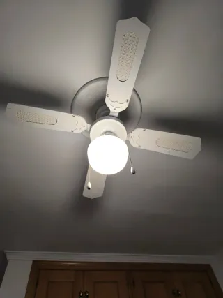 Lámpara Ventilador Techo Blanca