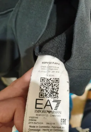 Felpa EA7 Emporio Armani Anorak Half-Zip Nera