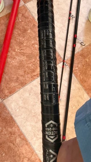 2 cañas surfcasting y 2 carretes Lote completo
