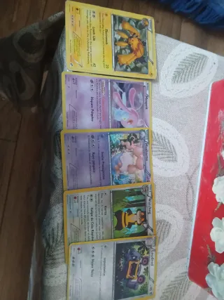 Cartas Pokémon laminadas Electabuzz, Mesprit, Mus