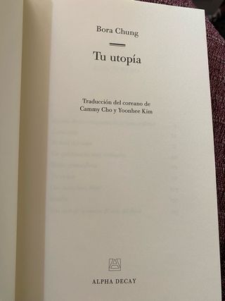 Bora Chung./ TU UTOPIA