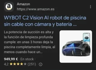 WYBOT C2 Vision AI robot de piscina