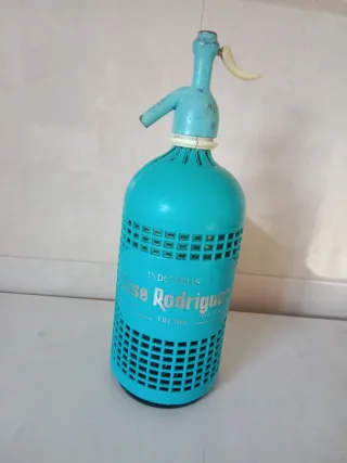 Sifón antiguo de vidrio