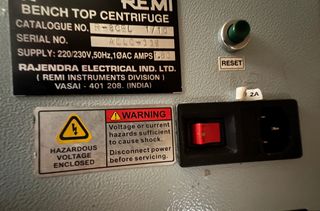 Centrifuga REMI R-8C+ da riparare