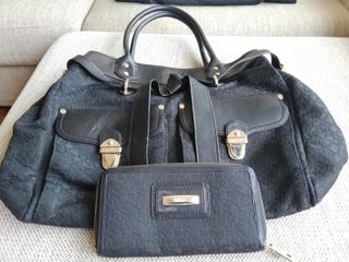 Bolso y monedero DKNY negro