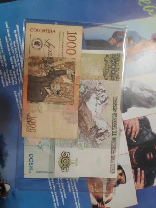 Lote 2 Billetes Colombia 1 Perú