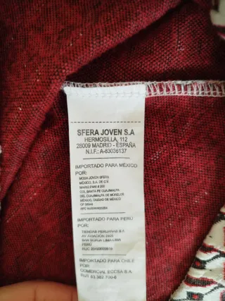 Vestido estampado multicolor y rojo