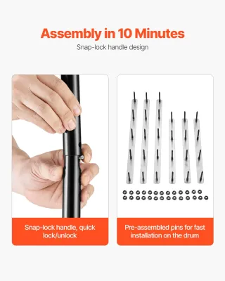 Arieggiatore per Prato Rotante Manuale da 457,2 mm