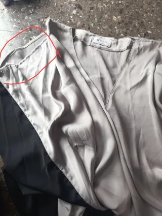 Vestido fiesta gris y negro talla única