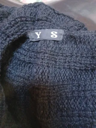 Chaleco-Capa Lana Negro Talla 42