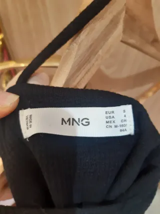 Vestido Negro Mango Talla S