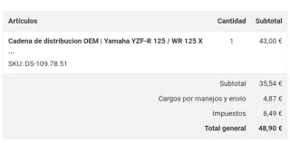 Yamaha YZF R125cc / 180cc  2019 Akrapovic