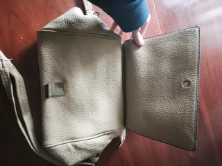Bolso vintage beige mujer