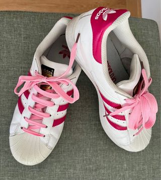 Zapatillas Adidas Superstar Blancas y Rosas