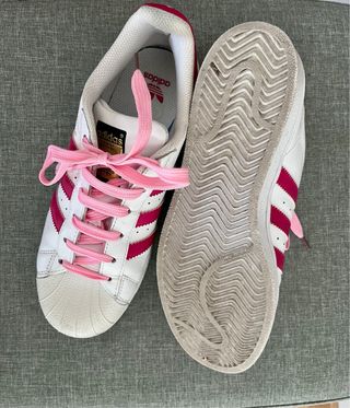Zapatillas Adidas Superstar Blancas y Rosas