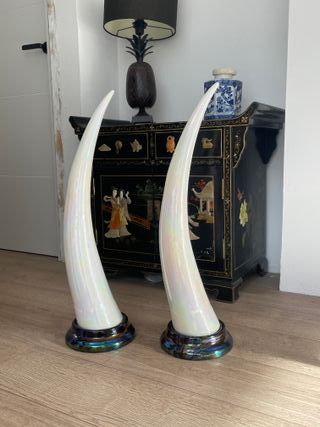 Pareja Colmillos Cerámica Italia