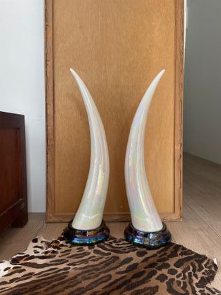 Pareja Colmillos Cerámica Italia