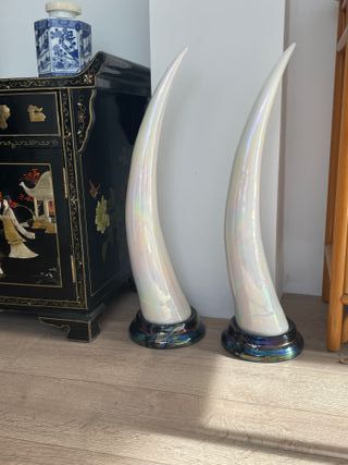 Pareja Colmillos Cerámica Italia